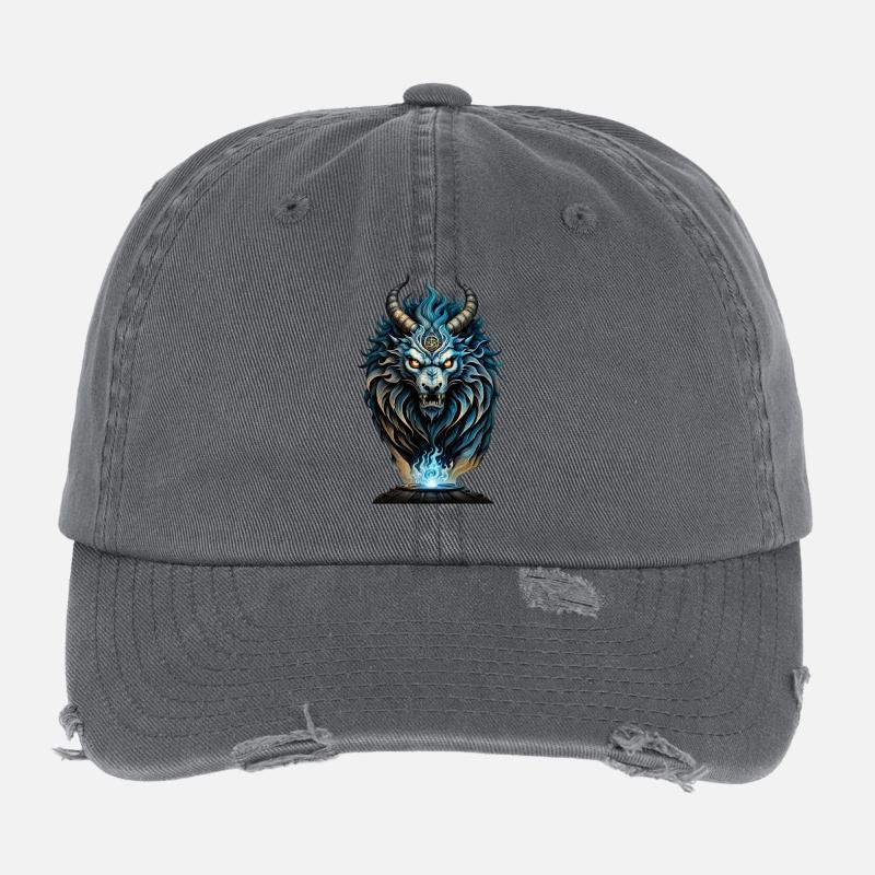 Ein wildes blaues Tier, Flexfit Vintage Destroyed Cap