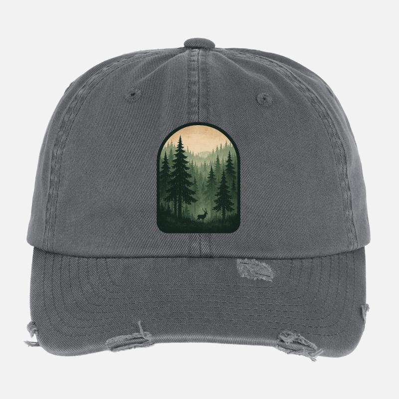 de la forêt Casquette vintage effet usé Flexfit