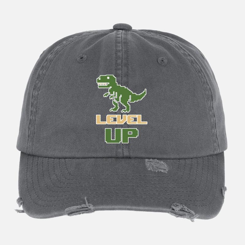LEVEL UP Flexfit Vintage Destroyed Cap