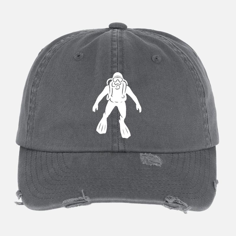 Taucher Apnoe Flexfit Vintage Destroyed Cap