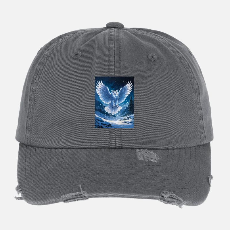 Snowy Owl Flexfit Vintage Destroyed Cap