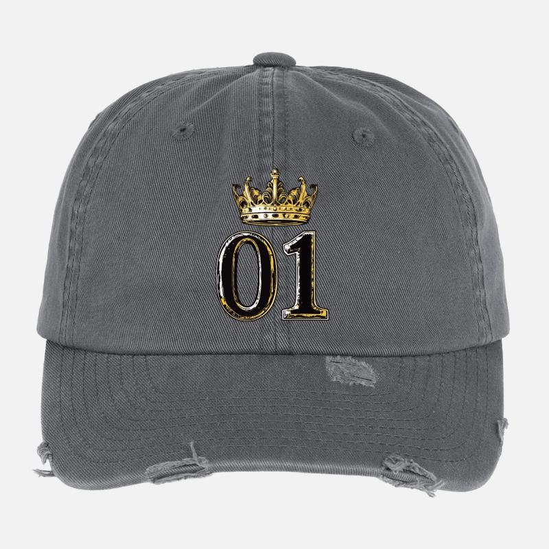 1 Couronne de chiffres Casquette vintage effet usé Flexfit