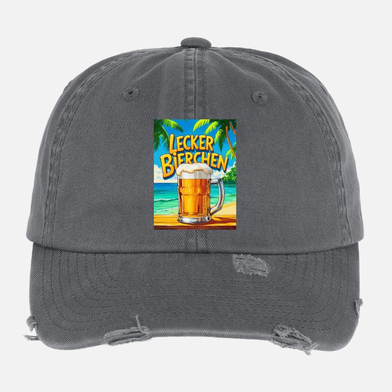 Motif de Biergarten d’été Casquette vintage effet usé Flexfit