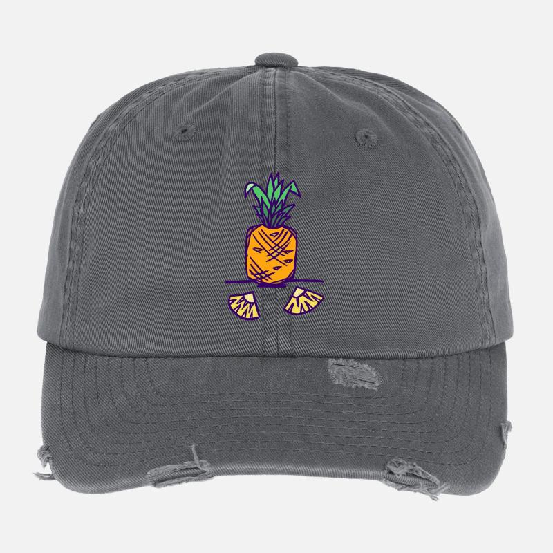 Pineapple with slices Flexfit Vintage Destroyed Cap