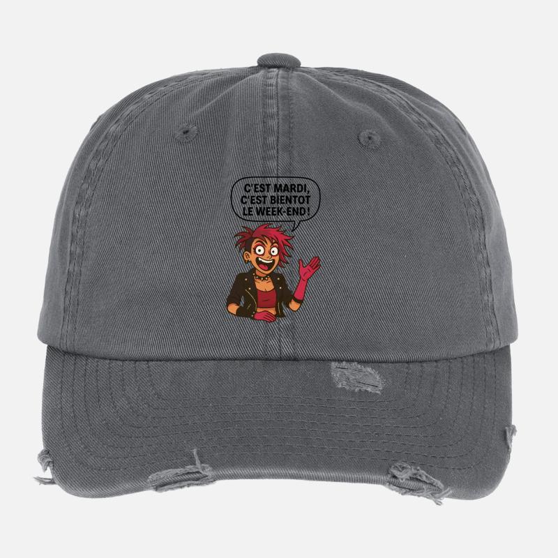 C'est mardi ! C'est bientôt le weekend ! Casquette vintage effet usé Flexfit