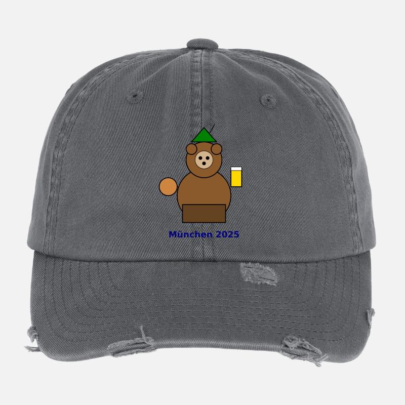 Münchner Bär 2025 Festdesign Flexfit Vintage Destroyed Cap