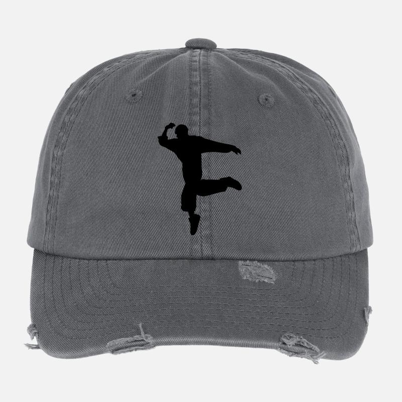 Silhouette B-Boy – Mouvement de breakdance Casquette vintage effet usé Flexfit