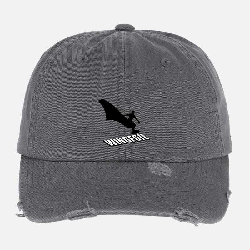 Wingfoil Street Typography Flexfit Vintage Destroyed Cap