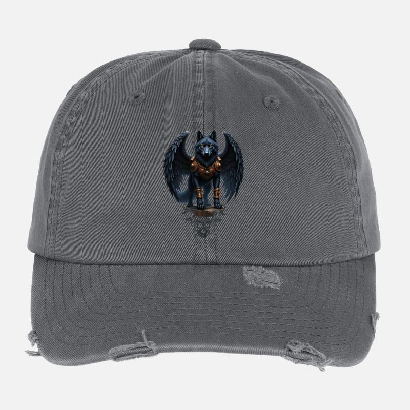 Winged Wolf Armed with Fantasy Flexfit Vintage Destroyed Cap