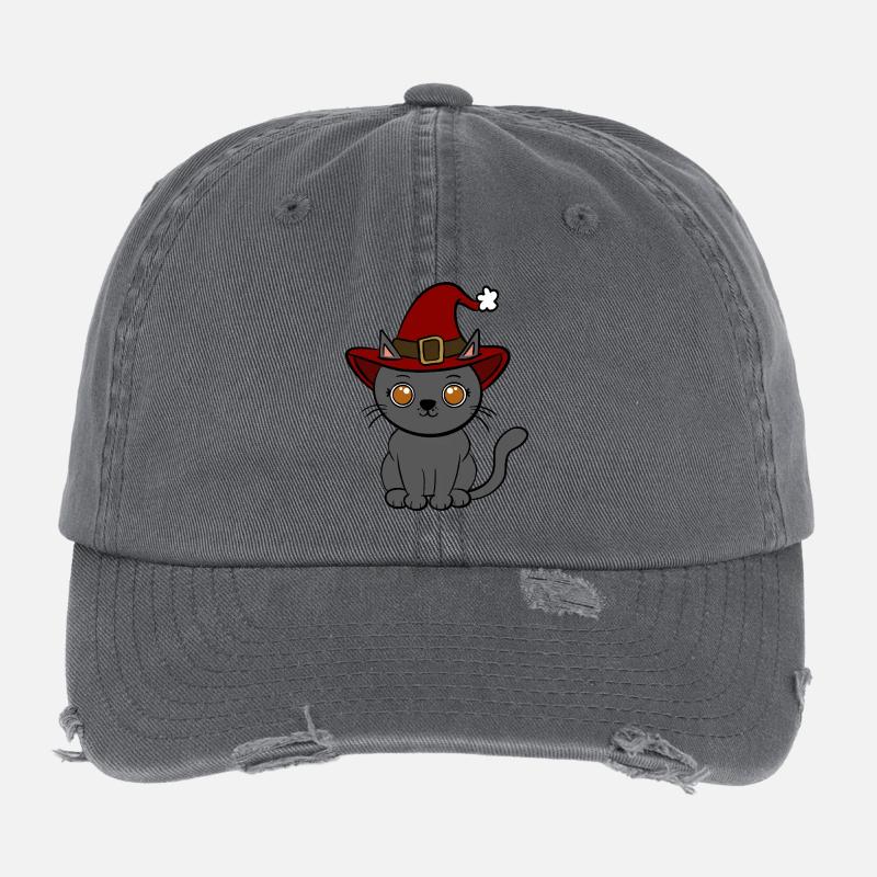 Cat Christmas Flexfit Vintage Destroyed Cap