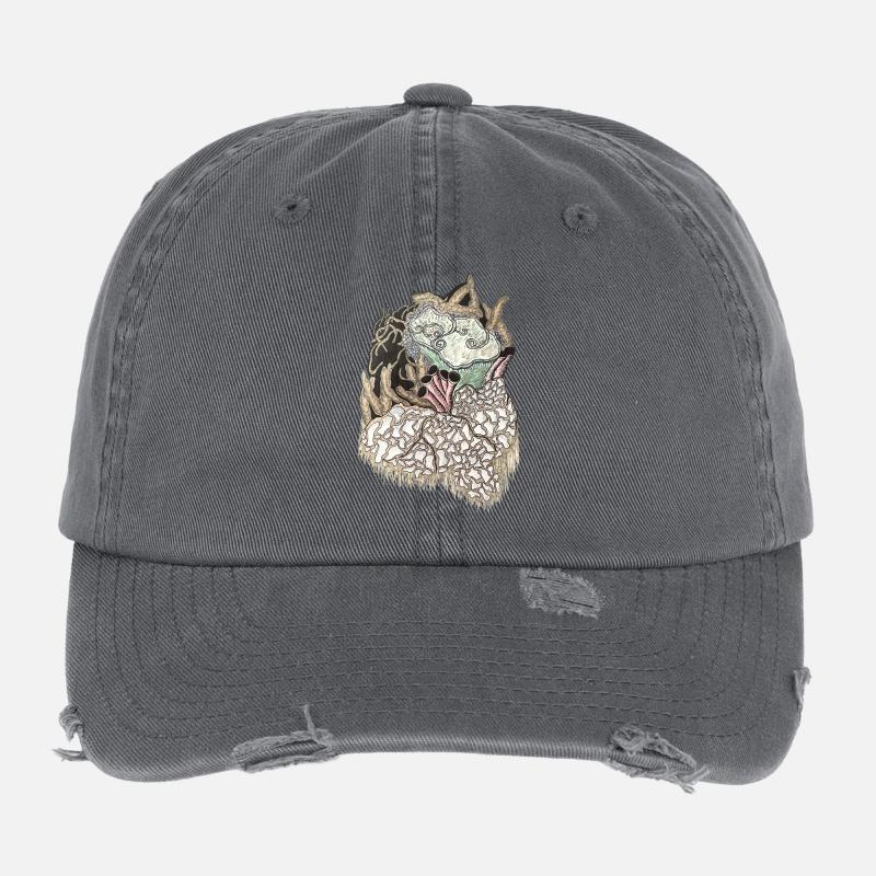 Deep Sea Coral Texture Flexfit Vintage Destroyed Cap
