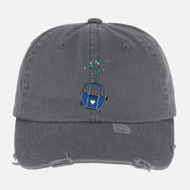 Gondole avec cœur Casquette vintage effet usé Flexfit