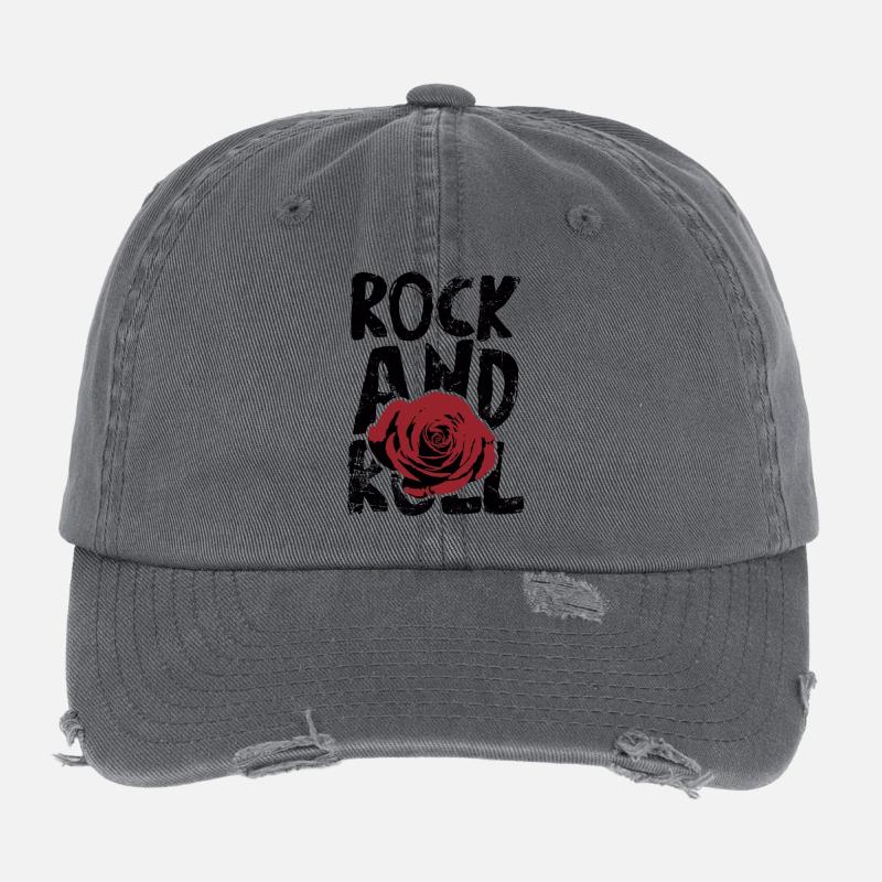 Rock and roll Casquette vintage effet usé Flexfit