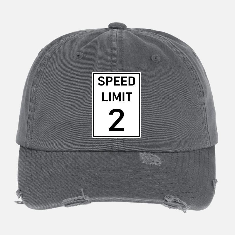 Geschwindigkeitsbegrenzung 2 Flexfit Vintage Destroyed Cap
