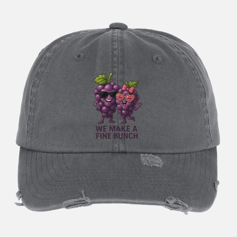 Une grappe fine de raisins avec style Casquette vintage effet usé Flexfit