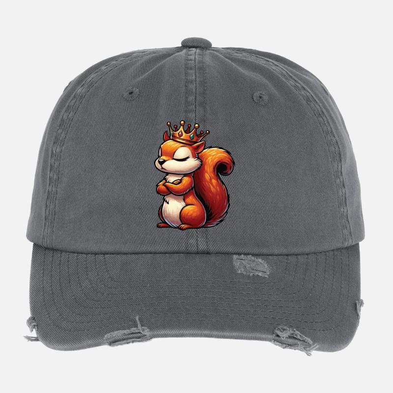 Eichhörnchen Eichhorn Eichhörnchenliebhaber Nager Flexfit Vintage Destroyed Cap