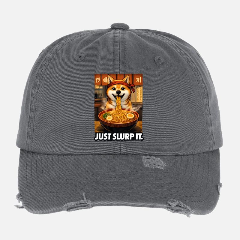 Shiba Ramen, suce juste Casquette vintage effet usé Flexfit