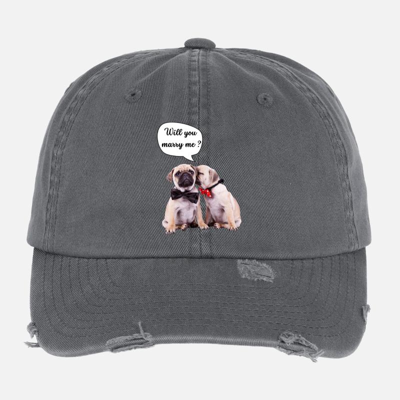 Will you marry me? Casquette vintage effet usé Flexfit