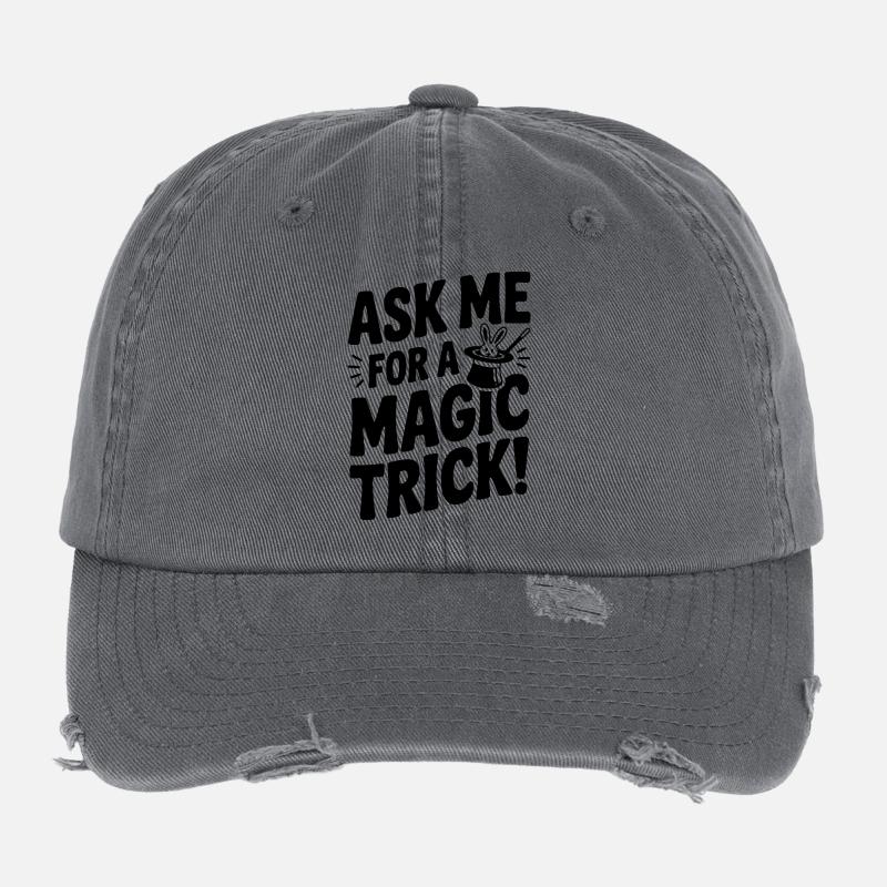Demande-moi un tour de magie ! Casquette vintage effet usé Flexfit
