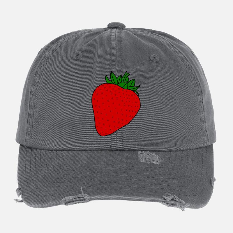 Red strawberry Flexfit Vintage Destroyed Cap