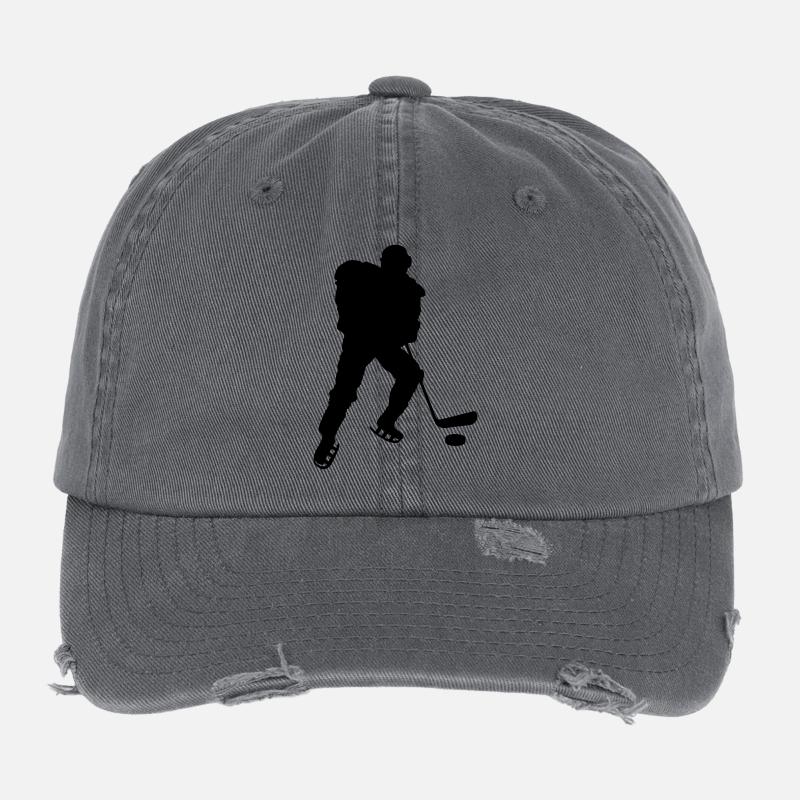 hockey player Flexfit Vintage Destroyed Cap