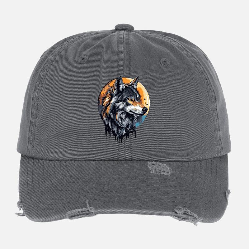 Wolf Moon Flexfit Vintage Destroyed Cap
