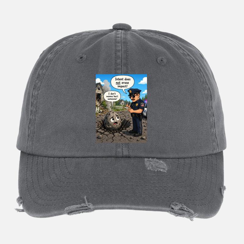 Intention does not cancel out the effect Flexfit Vintage Destroyed Cap