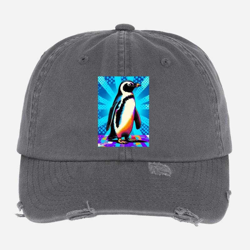 penguin Flexfit Vintage Destroyed Cap