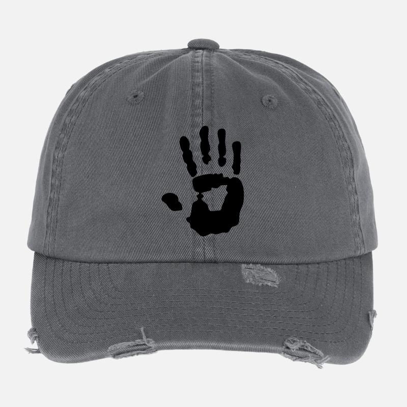 empreinte de main Casquette vintage effet usé Flexfit