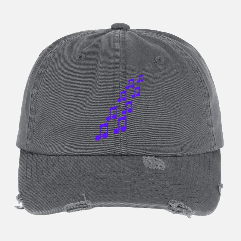 Notes - Flexfit Vintage Destroyed Cap - dark grey