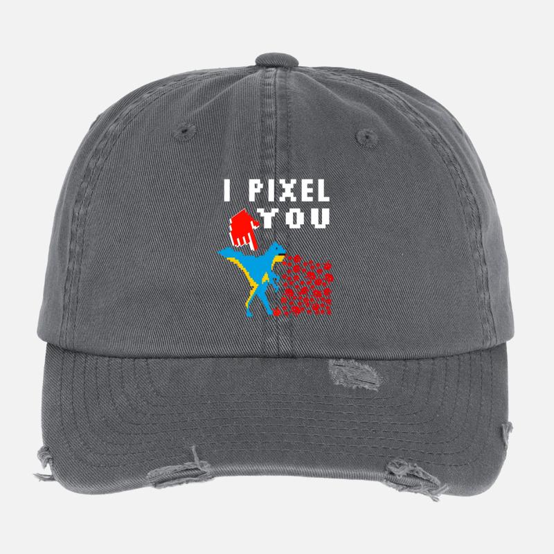 Pixel Flexfit Vintage Destroyed Cap