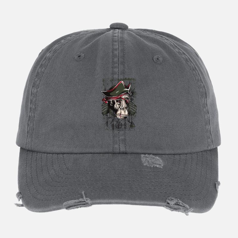 singe pirate Casquette vintage effet usé Flexfit