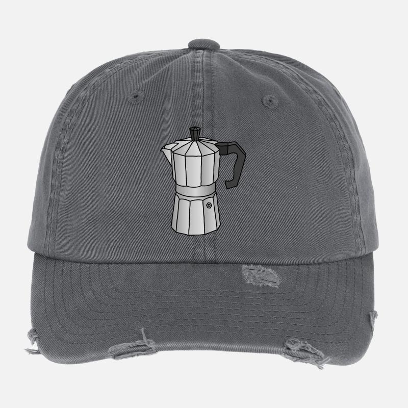 Cafetiere expresso Casquette vintage effet usé Flexfit