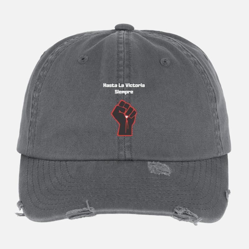 Hasta La Victoria Siempre Flexfit Vintage Destroyed Cap