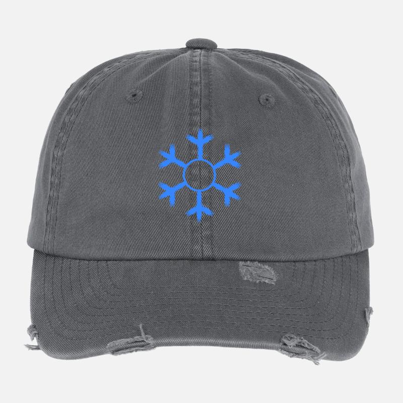 Snowflake winter cold cold Flexfit Vintage Destroyed Cap