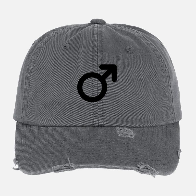 symbole masculin Casquette vintage effet usé Flexfit