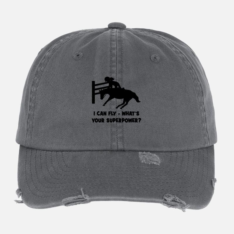 horse - Casquette vintage effet usé Flexfit - charbon
