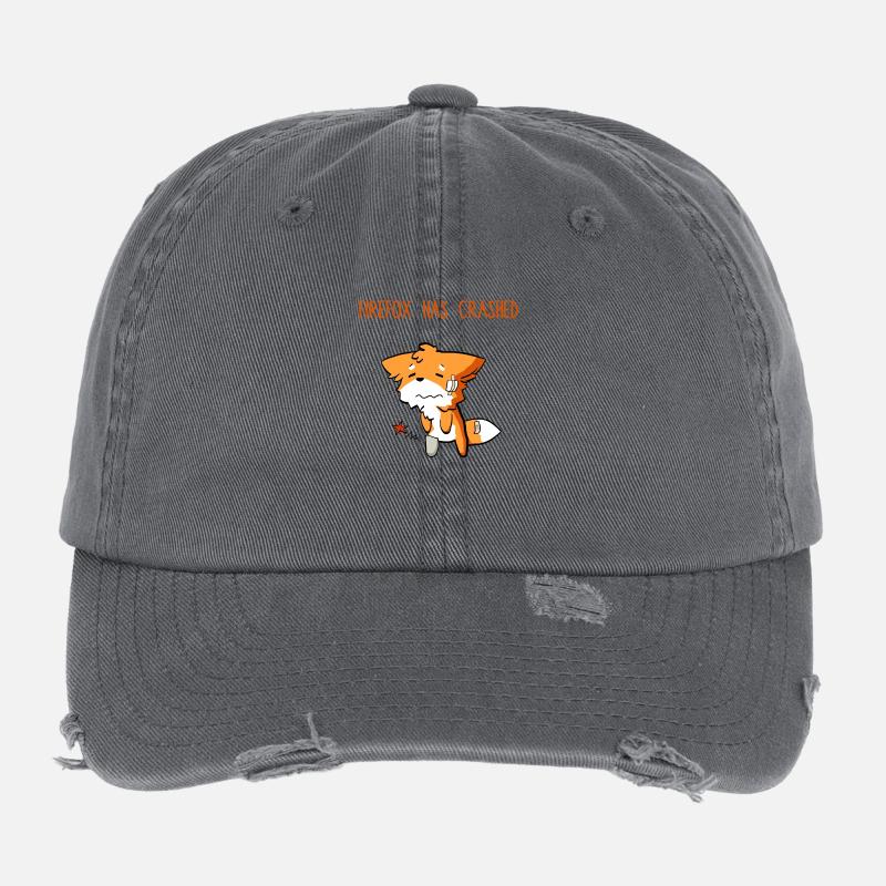 Firefox has crashed funny Flexfit Vintage Destroyed Cap