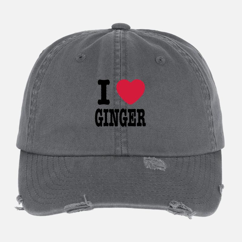 Ich liebe Ingwer Flexfit Vintage Destroyed Cap