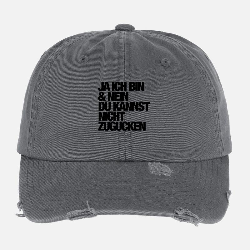 Ja - Ich bin Flexfit Vintage Destroyed Cap