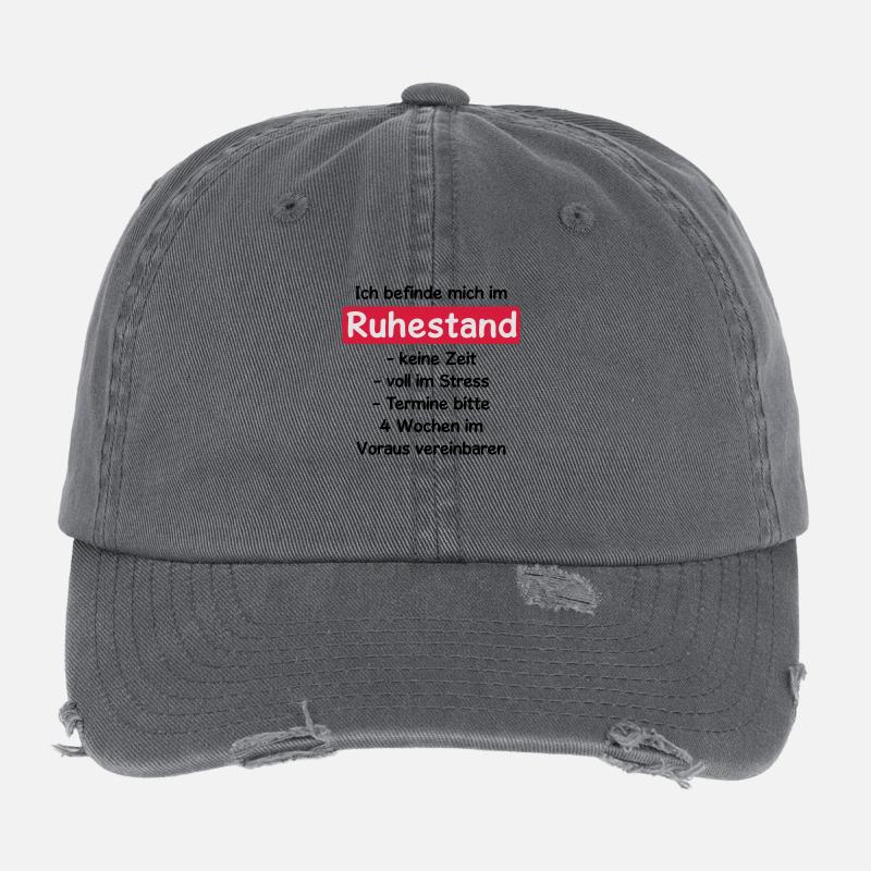Shirt "Ich befinde mich im Ruhestand", Rente, Flexfit Vintage Destroyed Cap