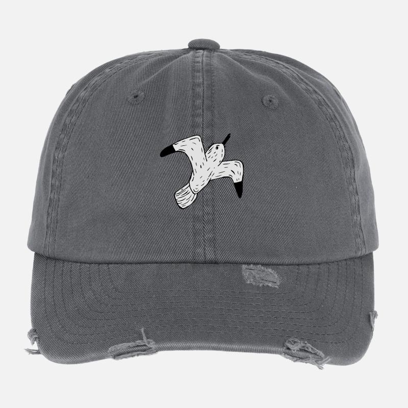 Möwe - Flexfit Vintage Destroyed Cap - Dunkelgrau