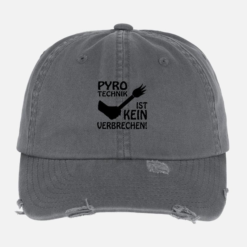 PYRO-ART IS NOT A CRIME Flexfit Vintage Destroyed Cap