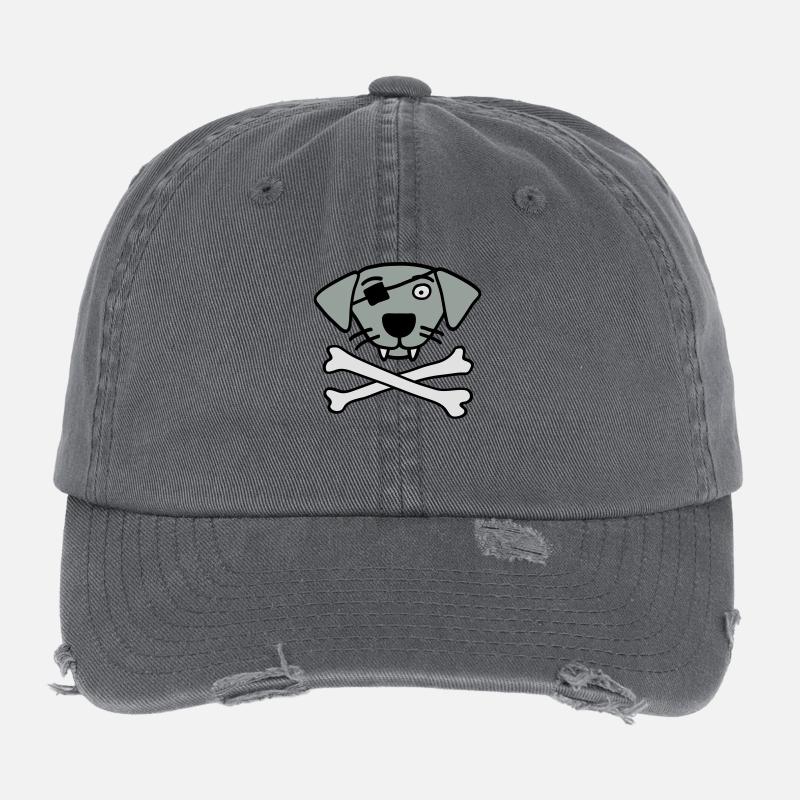 pirate_dog_042013_b_3c Casquette vintage effet usé Flexfit