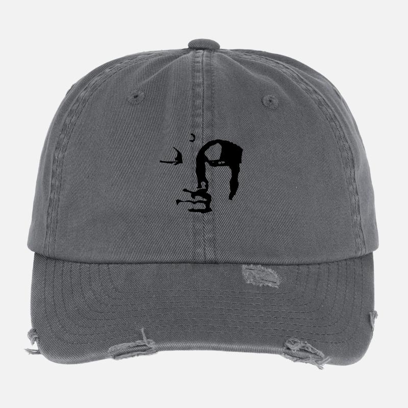 buddha face Flexfit Vintage Destroyed Cap