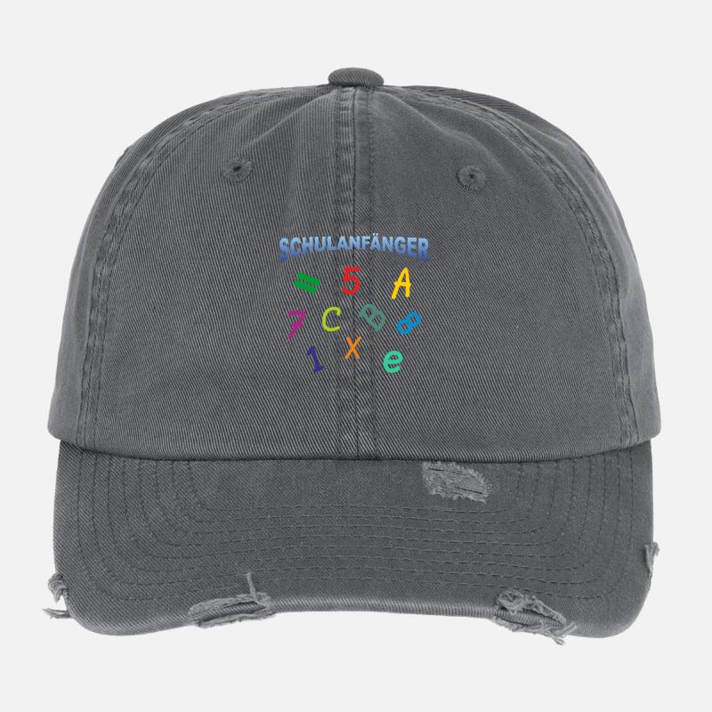 Schulanfänger - Zahlen Buchstaben Flexfit Vintage Destroyed Cap