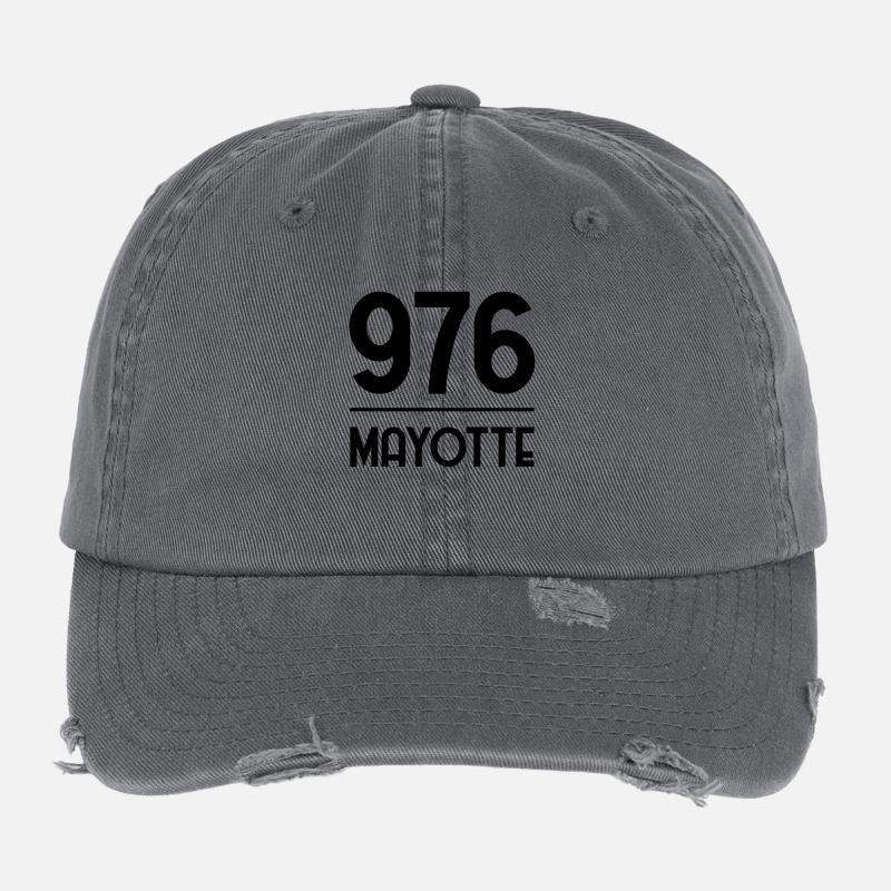 Mayotte / 976 / Comores / Maoré Casquette vintage effet usé Flexfit