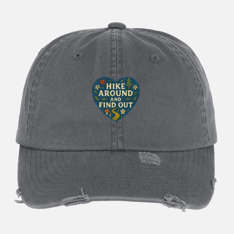 Faites de la randonnée et découvrez-le Casquette vintage effet usé Flexfit
