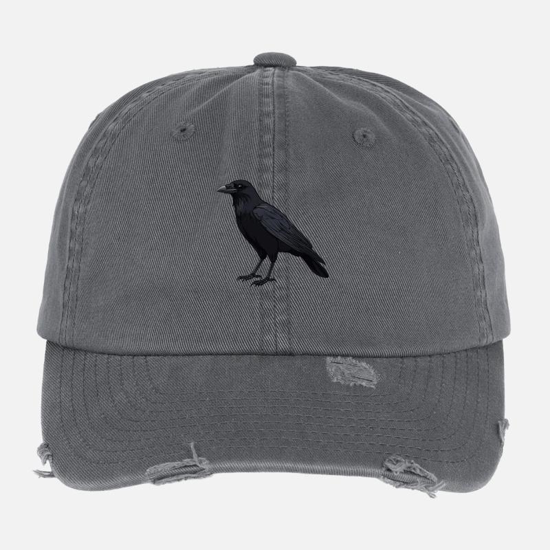Crow Flexfit Vintage Destroyed Cap