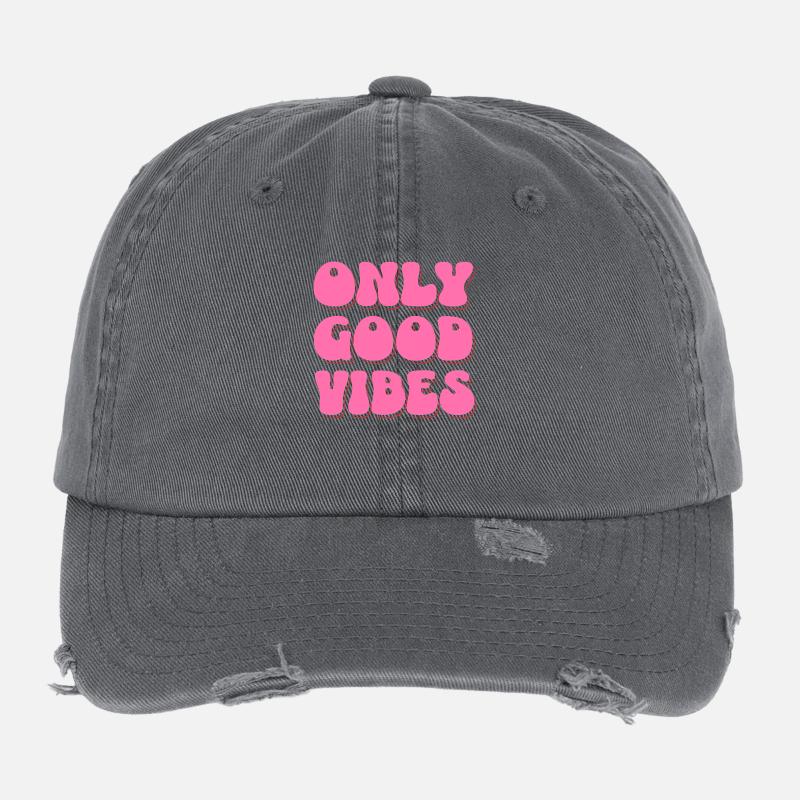 Ondes positives – Bonne énergie Casquette vintage effet usé Flexfit